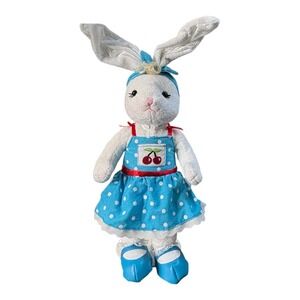 Burton + Burton Plush Bunny Rabbit OS White Blue Polka‎ Dot Cherry Retro 980466